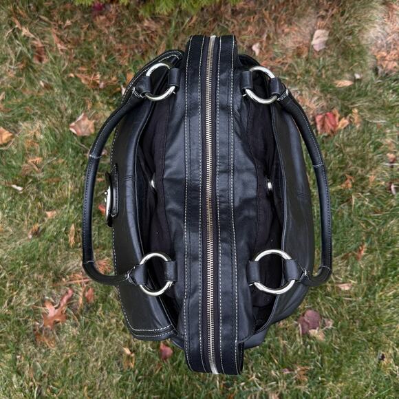 Coach Soho Large Black Leather Handbag with Oversize Buckle - Picture 5 of 7